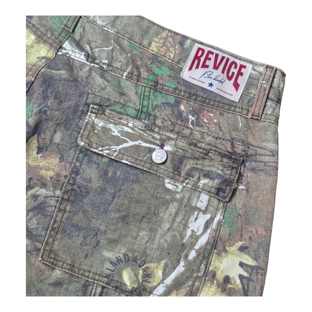 Revice Women's 34 Amelia Pant Oakland Camo Wide Leg Cargo Pants Utility NWT